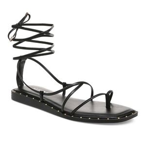 ALFANI Novaraa Step-N-Flex Black Casual Strappy Lace-Up Gladiator Sandals, 6.5